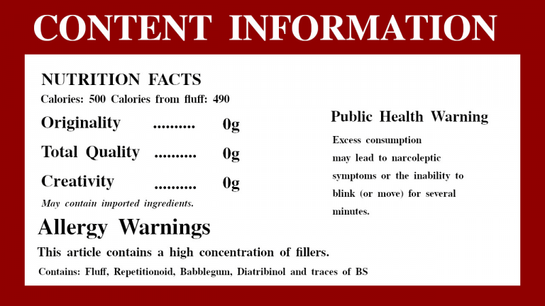 Content Information Poster