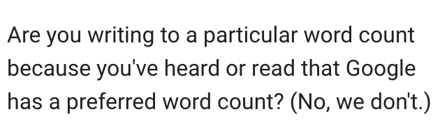 Google Word Count Text