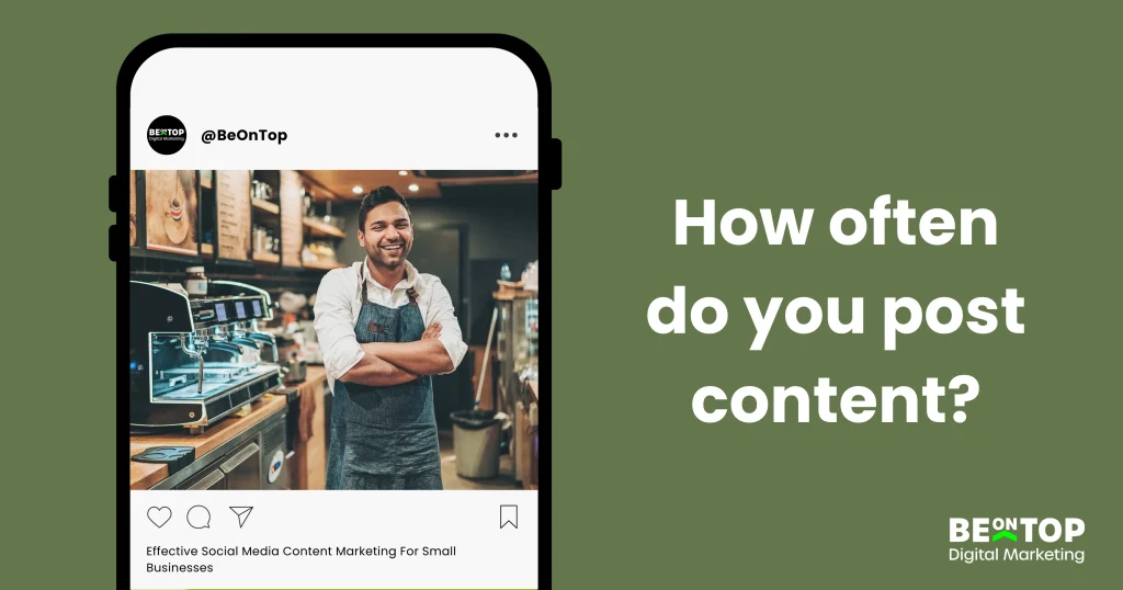 A small business’s social media feed showing consistent brand voice, user-generated content, and audience engagement.