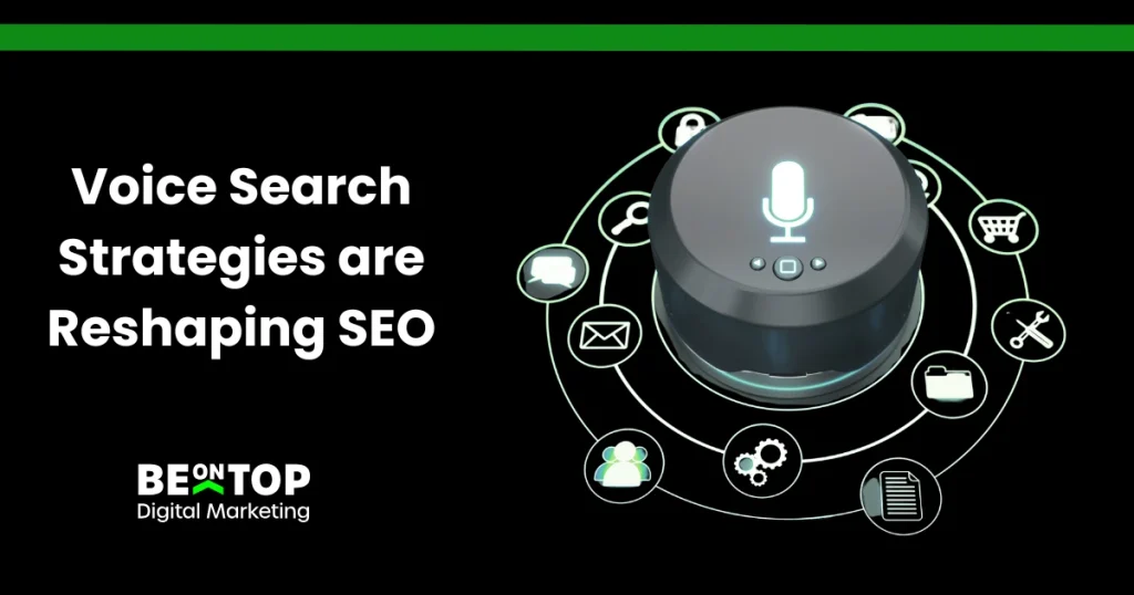 Digital image displaying a central voice system with a selection of different options